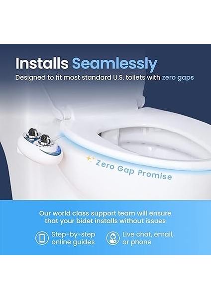Bidet Neo 185 Bidet Kendi Kendini Temizleyen Çift Başlıklı Manuel Tuvalet Aparatı, Beyaz fırsatları
