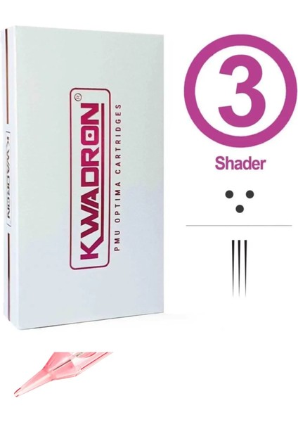 Kwadron Pmu Optima 3rs Pt-T 0.18 mm – Profesyonel Kalıcı Makyaj Kartuş Iğnesi