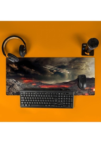 Fantastik Görsel Baskılı 70X30 Büyük Boy Mousepad - Mouse Pad - Fare Altlığı