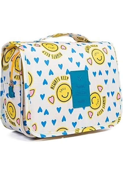 Ecoform Su Geçirmez Organizer Askılı Seyahat Kozmetik Makyaj Çantası Gülen Sarı modelleri
