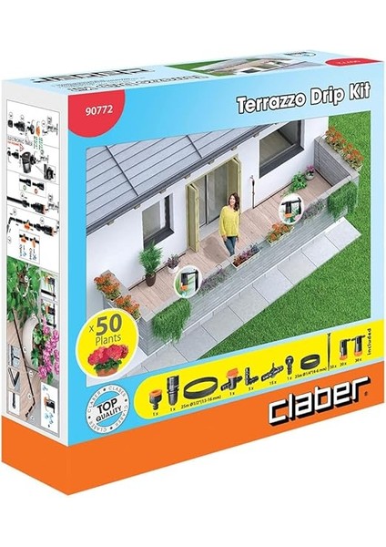 90772 Terrazzo Drıp Kıt Damlama Sulama Seti 25 Metre indirimleri