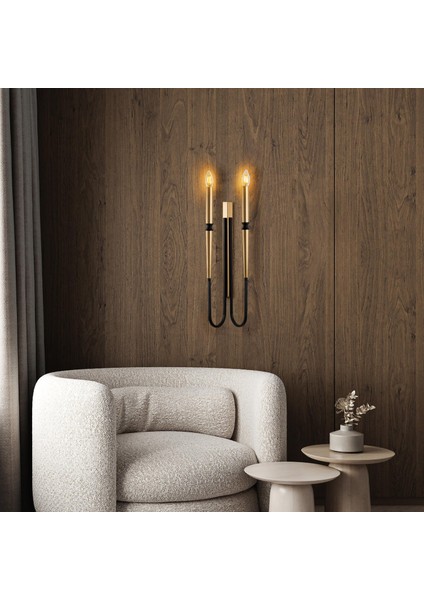 Lumi 2'li Metal Başlık Retro Aplik Siyah, Modern Duvar Lambası LUMI-15151 fiyatları