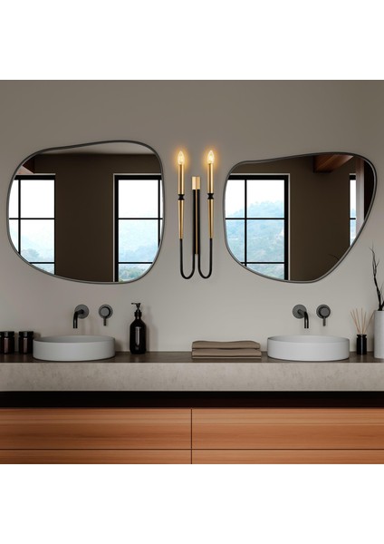 Lumi 2'li Metal Başlık Retro Aplik Siyah, Modern Duvar Lambası LUMI-15151 modelleri