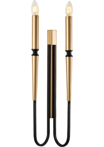 Lumi 2'li Metal Başlık Retro Aplik Siyah, Modern Duvar Lambası LUMI-15151 indirimleri