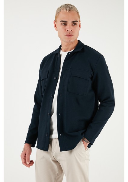 Pamuklu Regular Fit Klasik Yaka Göğüs Cep Detaylı Gömlek Erkek Gömlek 5901220 modelleri