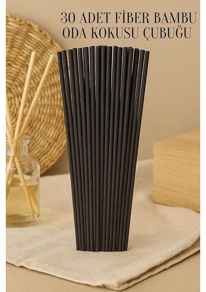 Adet Siyah Oda Kokusu Çubuğu Fiber Yumuşak Doğal Bambu Oda Kokusu Yedek Çubuk 24 cm fiyatları