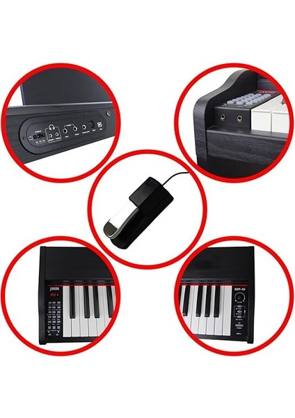 Sdp-90 Tuş Hassasiyetli 88 Tuşlu Dijital Piyano indirimleri