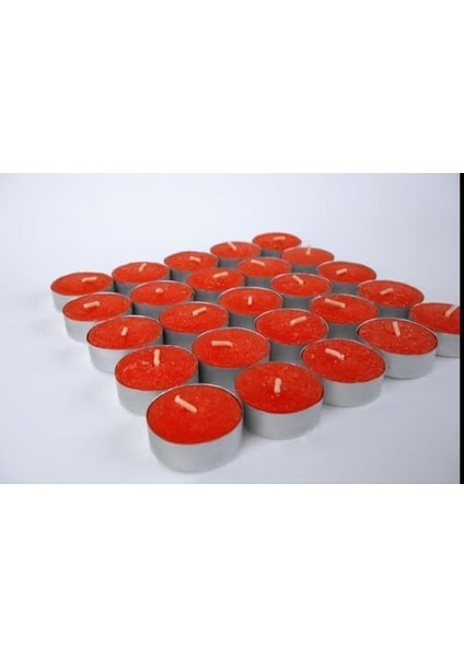 Tealight Mum Seti, Mum, Çaydanlık Mumu, Dekorasyon ve Özel Günler Için Fondü Kokulu, Zarif ve Uzun Yanma Süreli Mumlar (32 Adet, Kırmızı) modelleri