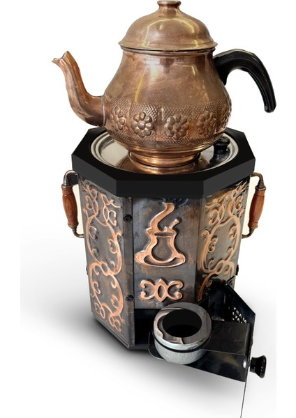 Nostaljik Jelli Bakır Işlemeli Çay Semaveri - 3 Litre (Bakır Demlik Hediyeli) fiyatları