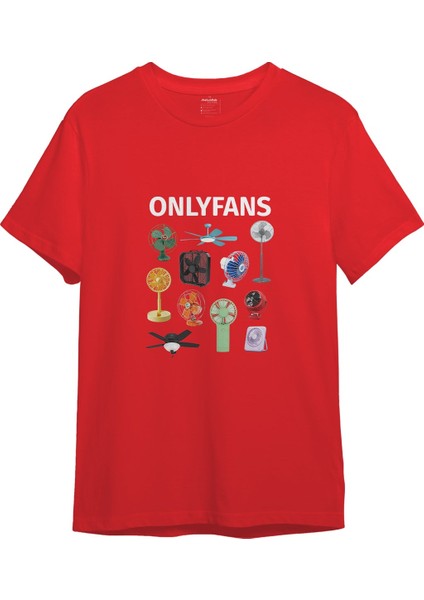 Onlyfans Tişört - Kırmızı