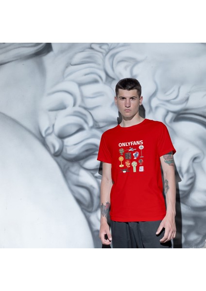 Onlyfans Tişört - Kırmızı modelleri