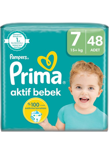 Prima Bebek Bezi Aktif Bebek 7 Beden 48 Adet Xx Large Mega Fırsat Paketi fiyatları