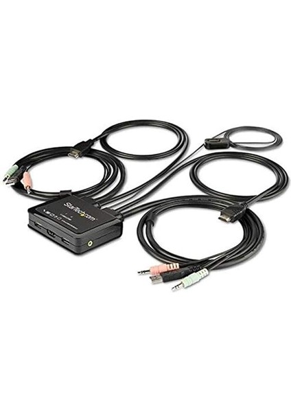 SV211HDUA4K Kvm Switch HDMI (2 Bağlantı Noktası, 1,2 M Kablo, Os Bağımsız, 3,5 mm Ses, USB 4K60 Hz)