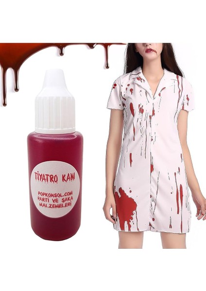 Konsol 1 Adet Yapay Tiyatro Şaka Kanı Hallowen Sahte Kan PP190301