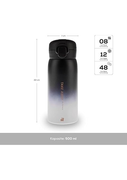 Skyfall Çelik Sızdırmaz Termos 500 ml Siyah fiyatları