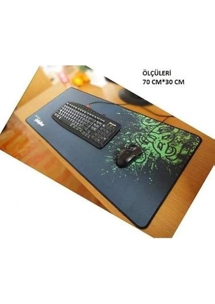 Razer 1 Desenli Oyuncu Mouse Pad 70X30 cm Kaymaz Dikişli fiyatları