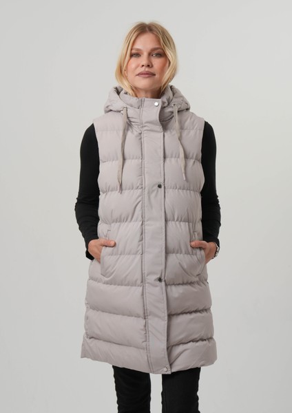 MOANA26 KADIN YELEK Kapüşonlu Uzun Şişme Yelek modelleri