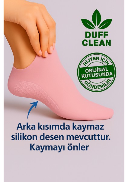 1 Çift Silikon Ayak Bakım Çorabı Nemlendirici Jel Çorap Çatlak Önleyici Ölü Deri Atıcı Çorap