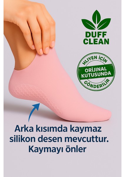 1 Çift Silikon Ayak Bakım Çorabı Nemlendirici Jel Çorap Çatlak Önleyici Ölü Deri Atıcı Çorap
