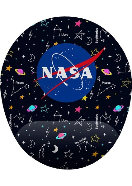 Fikirler Nasa ve Uzay Bilek Destekli Mouse Pad