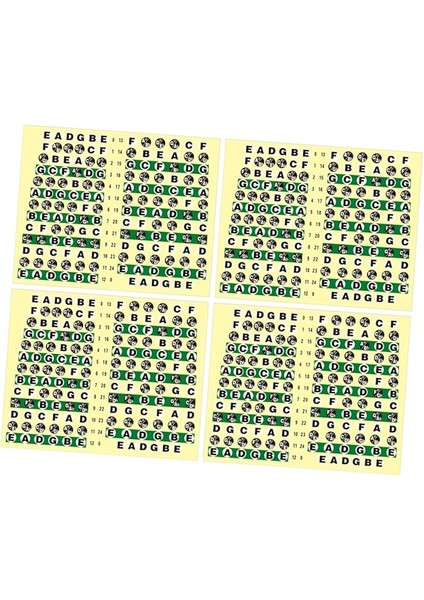 10 Parçalı Klavye Etiket Notlarımızla Gitarı Hızlı Öğrenin - 6 Telli Gitar Için Klavye Çıkartmaları