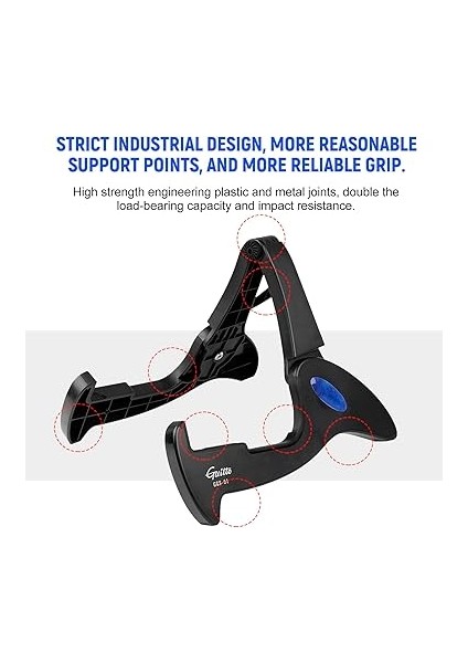 Tavşan Şeklinde Gitar Standı Katlanabilir Standı Tutucu Taşınabilir Gitar Braketi Akustik/elektro Gitar Bas fırsatları