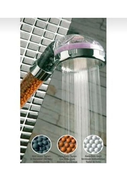 Taşlı Boncuklu Su Tasarruflu Kireç Önleyici Duş Başlığı indirimleri
