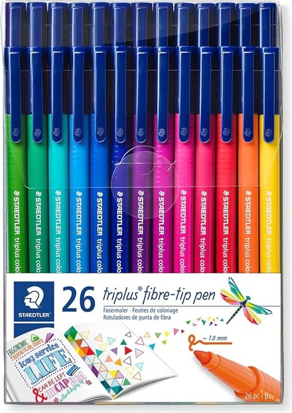 323 TB26 Triplus Color Üçgen Keçeli Kalem 1.0 mm 26'lı