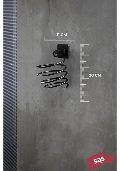 Haus Yapışkanlı Saç Kurutmalık Siyah, Sihirli Yapışkanlı Siyah Saç Kurutma Makine Askısı Y-01 fiyatları