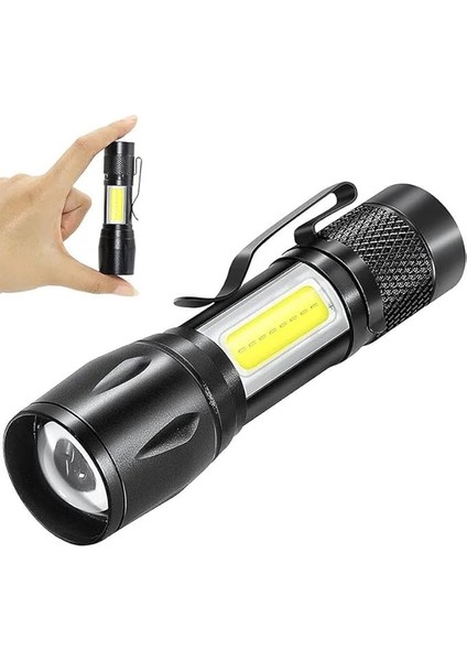 Home USB Şarjlı Mini El Feneri – Ultra Güçlü LED Fener, 3 Modlu Işık, Metal Kasa, Klipsli Taşınabilir Aydınlatma, Kutulu Cep Feneri, Şarj Kablosu Dahil fırsatları