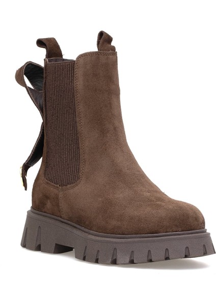 Elit Thalvora Kadın Hakiki Süet Deri Chelsea Bot Kahverengi fiyatları