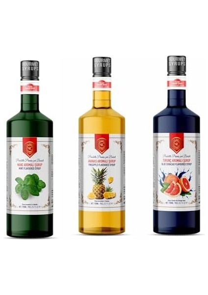 Nish Turunç Ananas Nane Aromalı Şurup 3 x 700 ml - P
