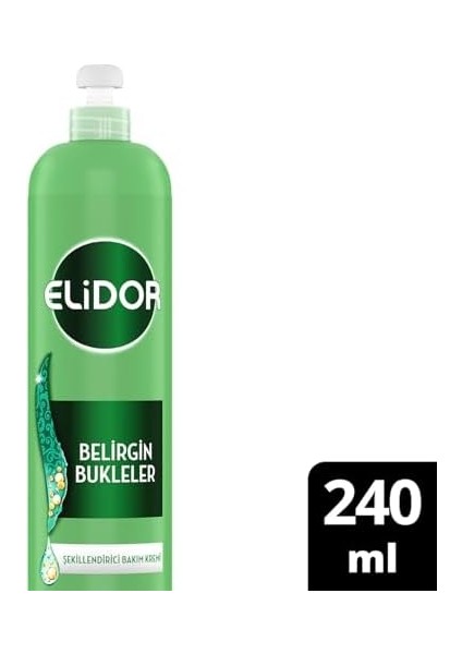 Elidor 7/24 Şekillendirici Saç Bakım Kremi Belirgin Bukleler Dalgalı ve Kıvırcık Saçlar 240 ml