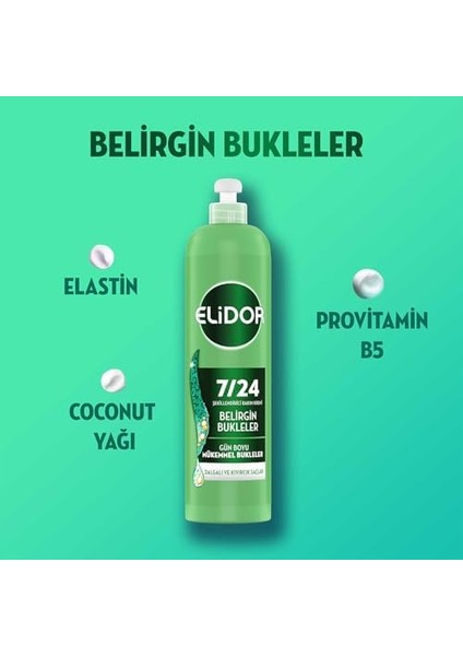 Elidor 7/24 Şekillendirici Saç Bakım Kremi Belirgin Bukleler Dalgalı ve Kıvırcık Saçlar 240 ml fiyatları