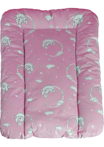 Baby&apos;ness Elyaf Dolgulu Pvc Alt Değiştirme Minderi, Sıvı Geçirmez, Leke Tutmaz, Aydede Desenli, Pembe, 50X70CM modelleri