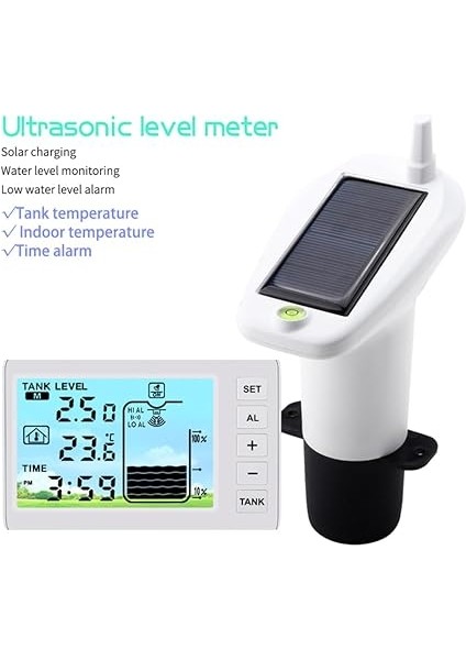 Wirel Ultra Su Seviyesi Tankı Sıvı Seviyesi Yüksek/düşük Alarmı Güneş Enerjili Su Seviyesi Sensörü Su Seviyesi Göstergesi Ölçer IP65 fiyatları