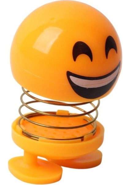 Kahkaha Atan Emoji Smile Zıp Zıp Kafa 8 cm Araba Torpido Süsü Masaüstü Dekoratif Figür Pasta Süsü fiyatları