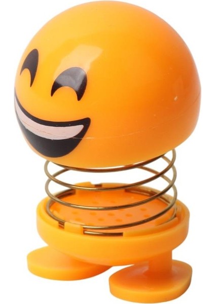 Kahkaha Atan Emoji Smile Zıp Zıp Kafa 8 cm Araba Torpido Süsü Masaüstü Dekoratif Figür Pasta Süsü modelleri