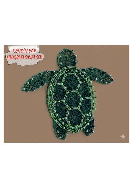 Ip Sanatı Dikkat Geliştirici El Becerisi Çocuk Montessori Eğitimi Filografi Hazır Set Kaplumbaga modelleri