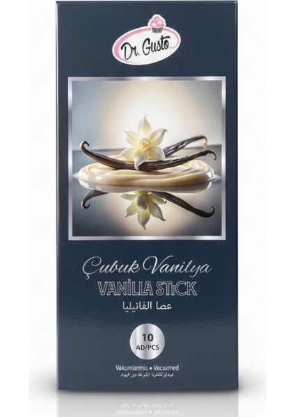 10’lu Çubuk Vanilya Vakumlu Paket – Doğal Aromalı Vanilya Çubuğu