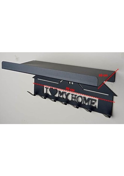 Anahtar Askılığı My Home Vidalı Mat Siyah modelleri