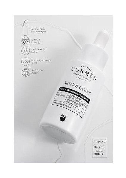 Cosmed%10 Azelaik Asit ve Yeşil Çay Içeren Leke Karşıtı Serum modelleri
