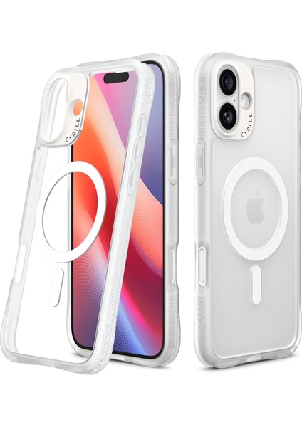Ciel By 16 Plus ile Uyumlu Magsafe Kılıf Ultrasheer Mag Sararma Karşıtı Hava Kanalı Teknolojisi Askeri Sınıf Koruma Clear Mat Kapak - ACS08249