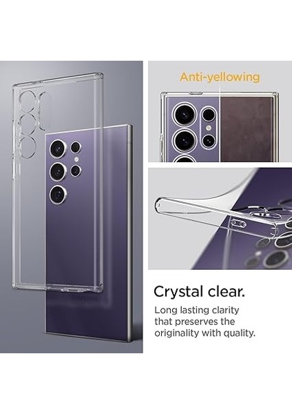 Galaxy S24 Ultra ile Uyumlu Kılıf Liquid Crystal 4 Tarafı Tam Koruma Crystal Clear - ACS07283 fırsatları