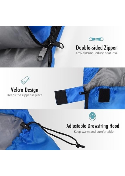 Alfa Pro 0 Derece Mumya Tipi Uyku Tulumu Mavi indirimleri