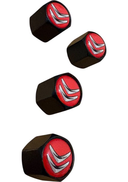 Cıtreon Logo Metal Kırmızı Renk 4 Adet Sibop Kapak fiyatları