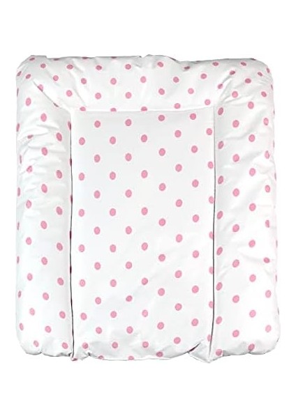 Baby'ness Elyaf Dolgulu Pvc Alt Değiştirme Minderi, Sıvı Geçirmez, Leke Tutmaz, Puantiyeli, Pembe, 50X70CM