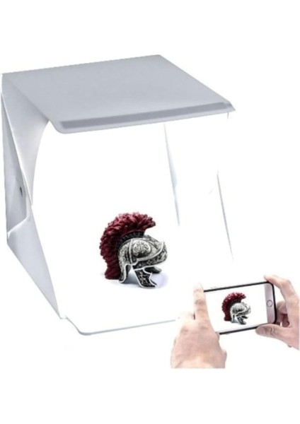 Fotoğraf Ürün Çekim Çadırı 23 * 23 LED Işıklı Stüdyo