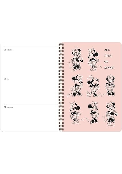 Color Minnie Mouse 2023 Haftalık Ajanda - Get It, 13X19,5 indirimleri
