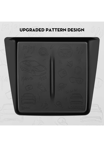 Tesla Model Y Juniper Için Uyumlu Kablosuz Sarj Bölmesi Kaydırmaz Slikon Kaplama